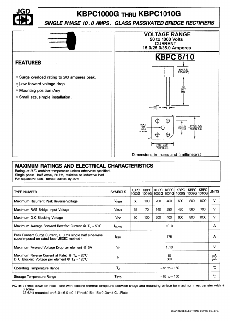 KBPC1001G