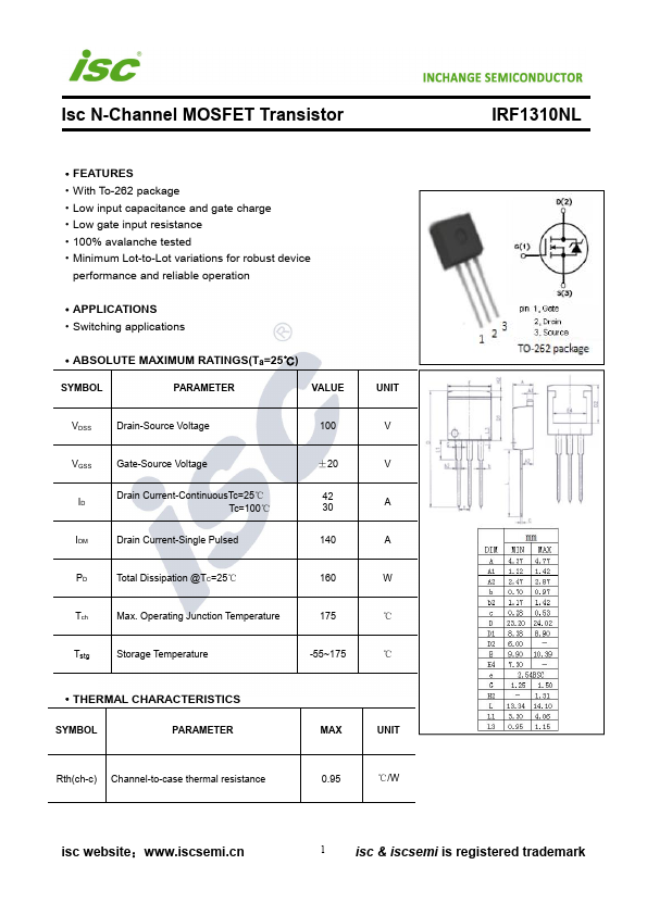 IRF1310NL