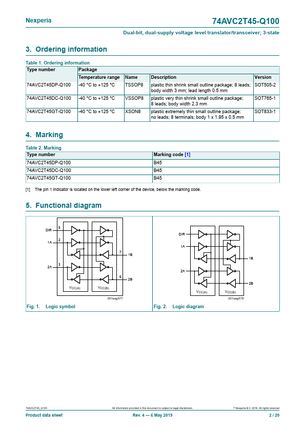 74AVC2T45-Q100