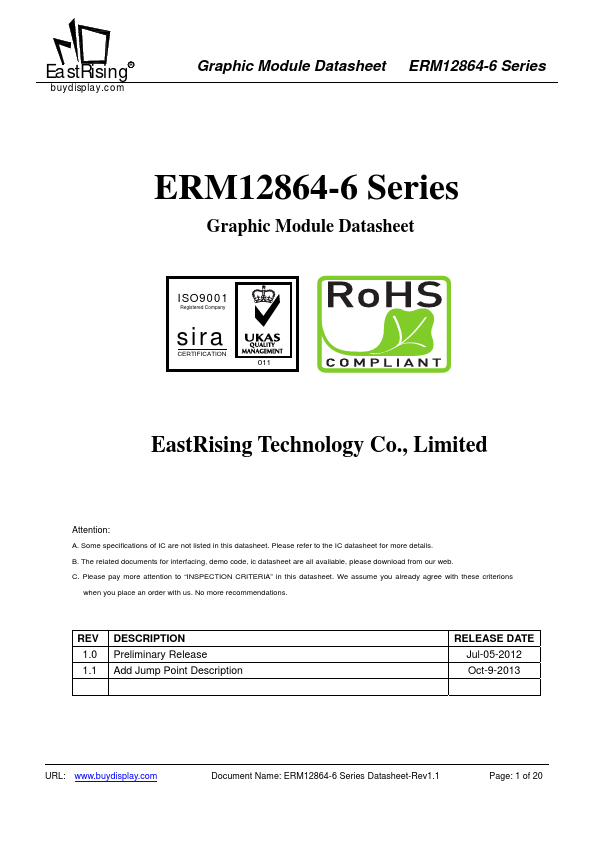 ERM12864-6 Datasheet Preview