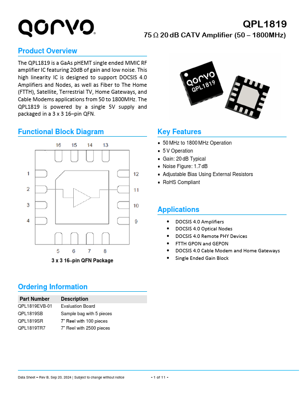 QPL1819 Datasheet Preview
