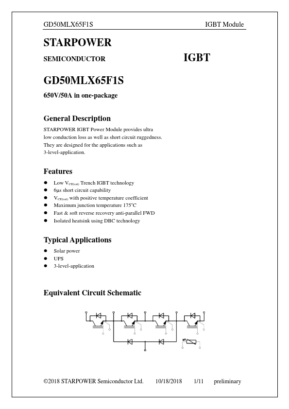 GD50MLX65F1S Datasheet Preview