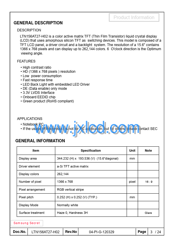 LTN156AT27-H02