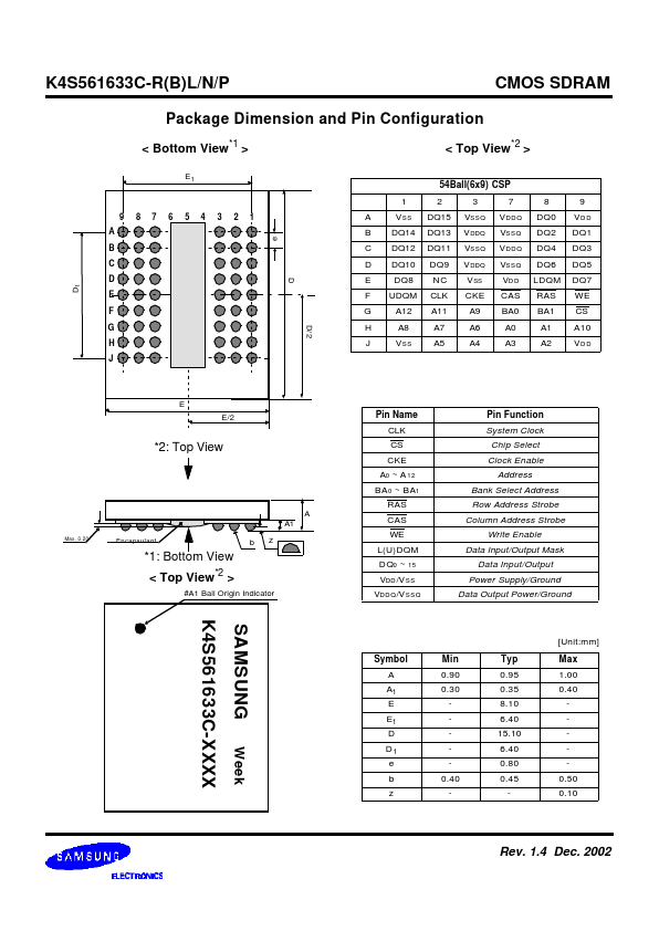 K4S561633C-RBL