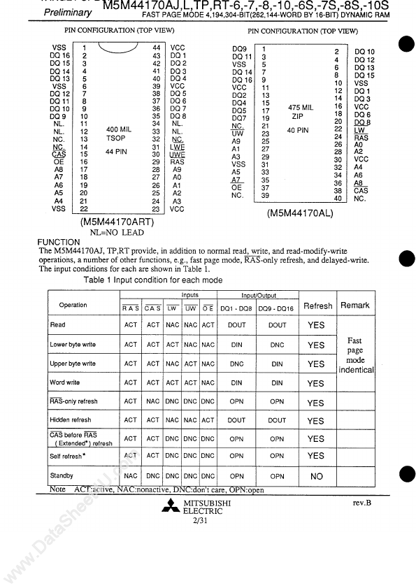 M5M44170ATP-10