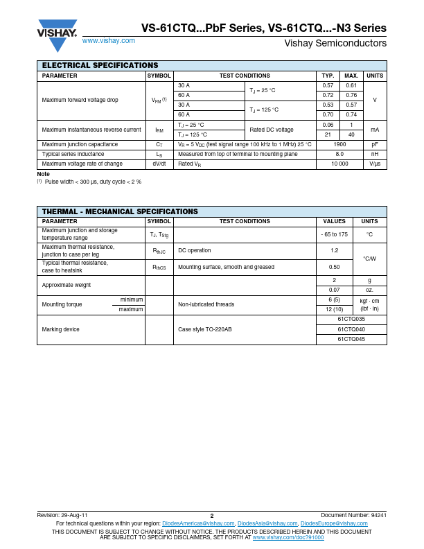 VS-61CTQ040-N3