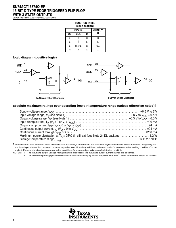 SN74ACT16374-EP