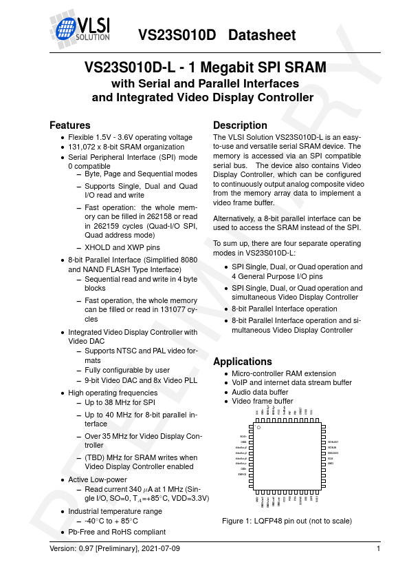 VS23S010D Datasheet Preview