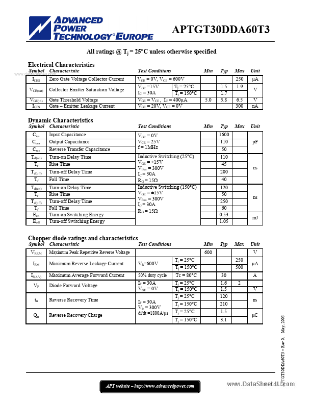 APTGT30DDA60T3