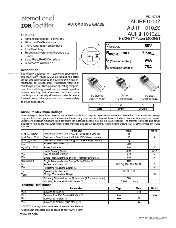 AUIRF1010ZS