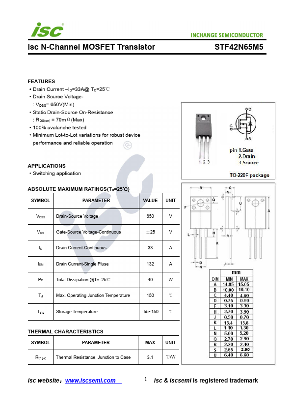 STF42N65M5