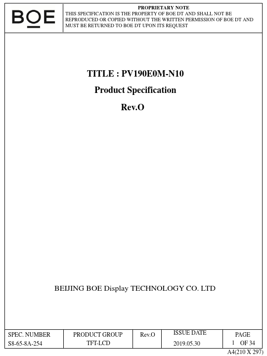 PV190E0M-N10 Datasheet Preview