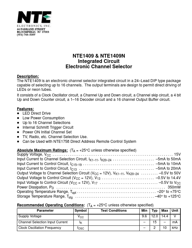 NTE1409