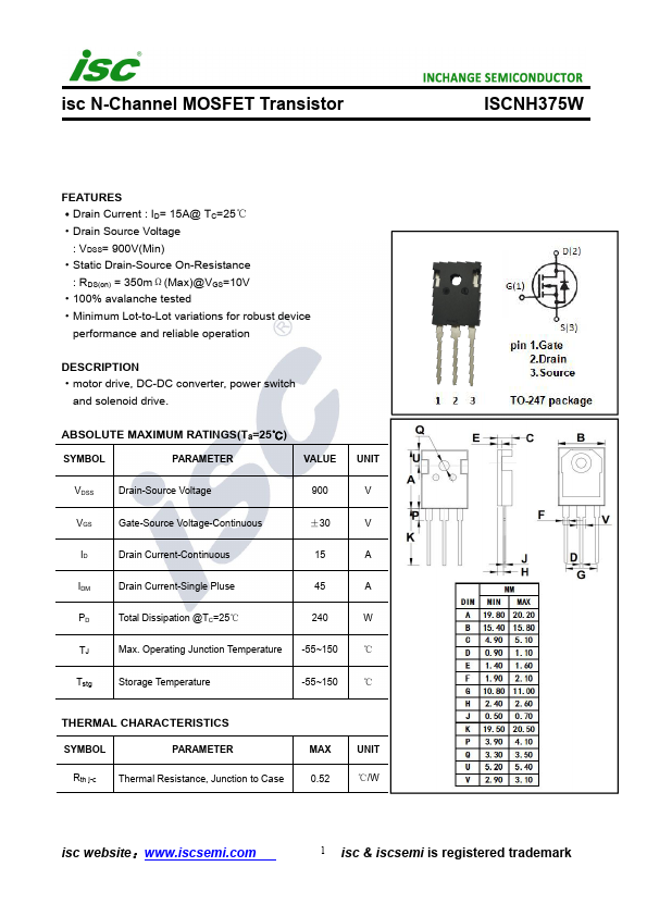 ISCNH375W