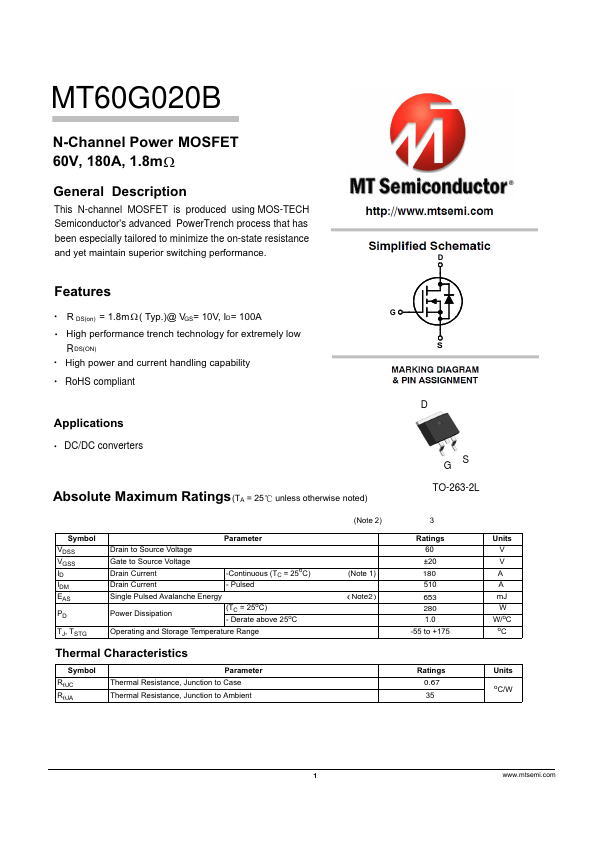 MT60G020B Datasheet Preview