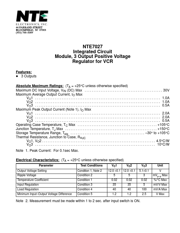 NTE7027