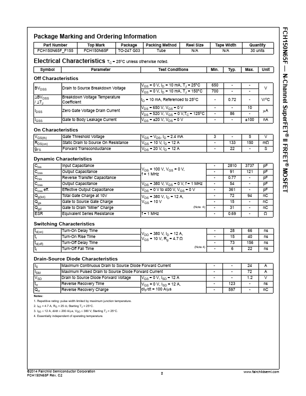 FCH150N65F