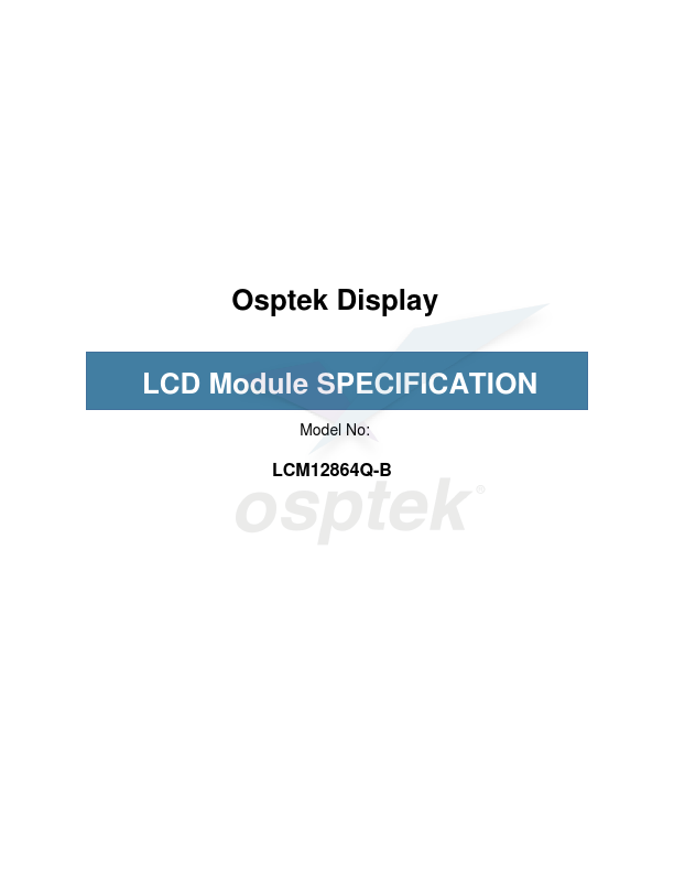 LCM12864Q-B Datasheet Preview