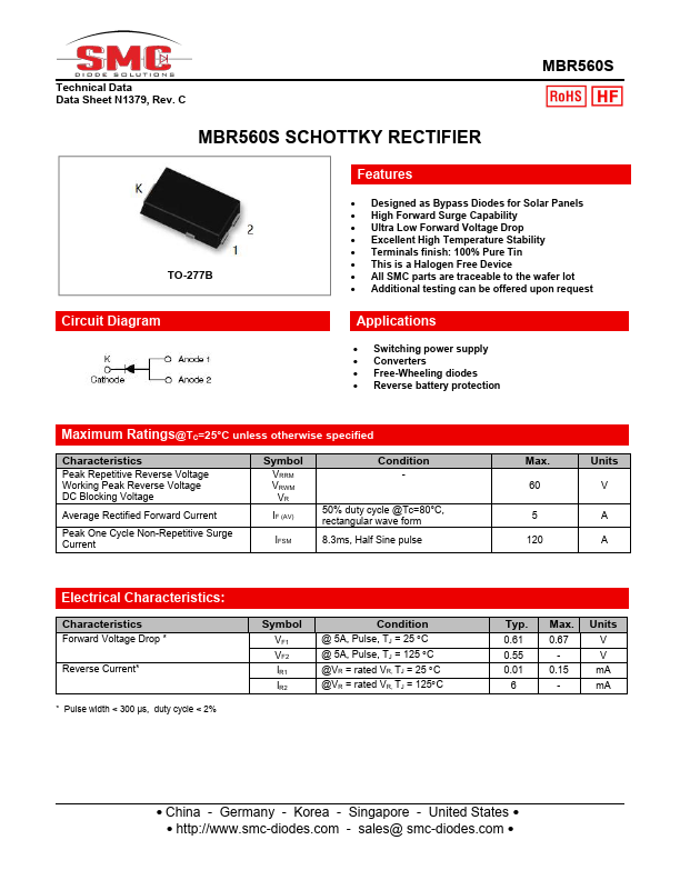 MBR560S Datasheet Preview