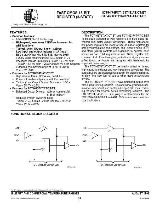 IDT54FCT16374AT