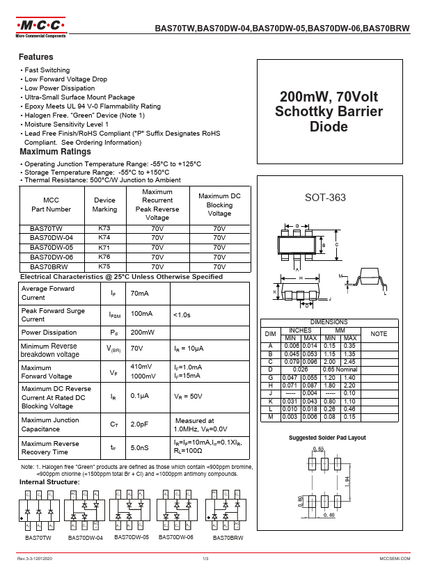 BAS70DW-05