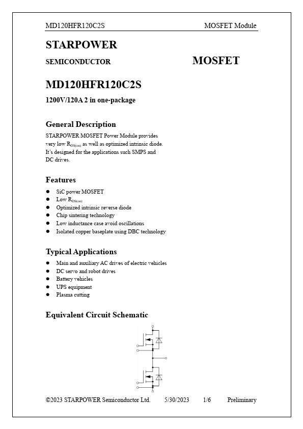 MD120HFR120C2S Datasheet Preview