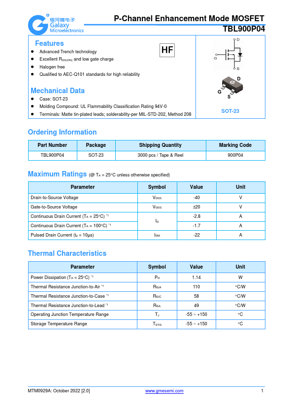 TBL900P04 Datasheet Preview