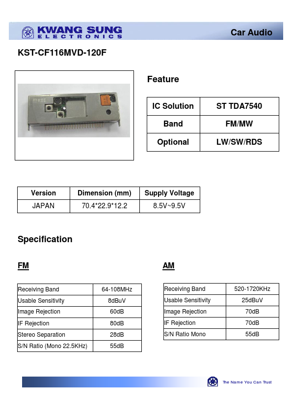 KST-CF116MVD-120F