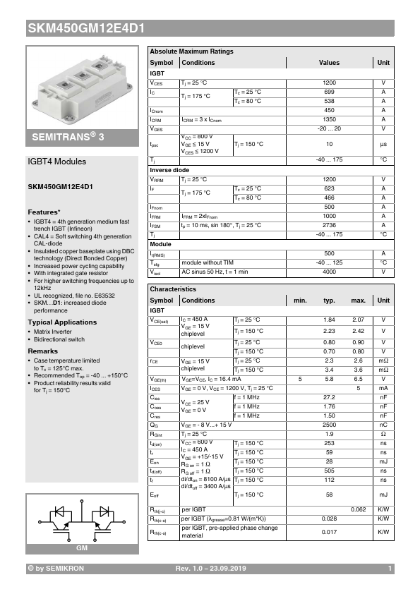 SKM450GM12E4D1