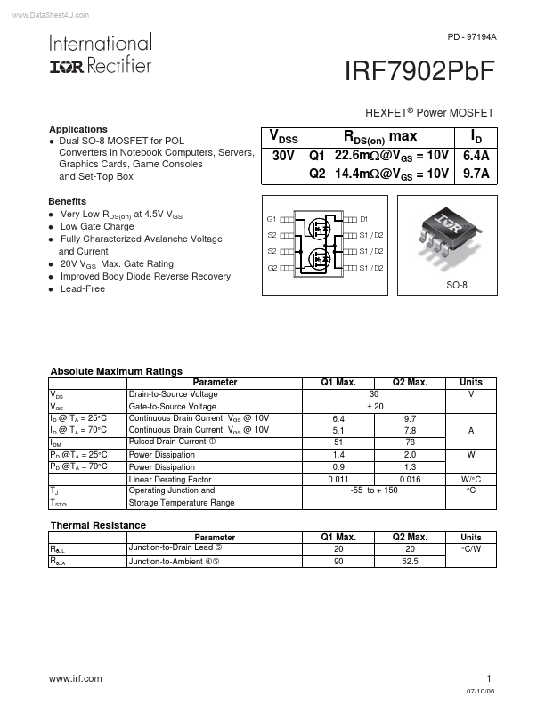 IRF7902PBF