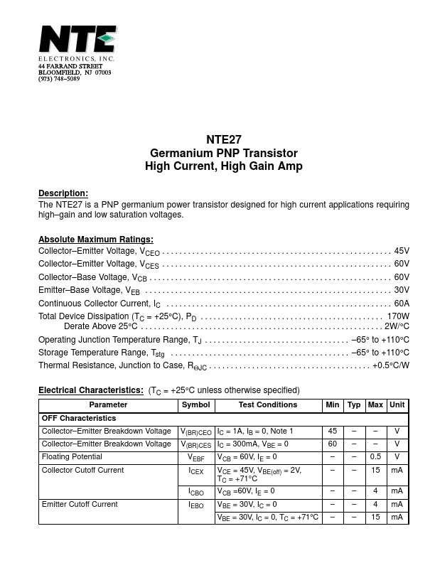 NTE27