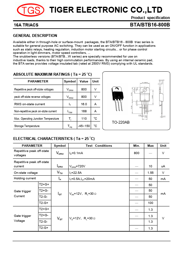 BTA16-800B