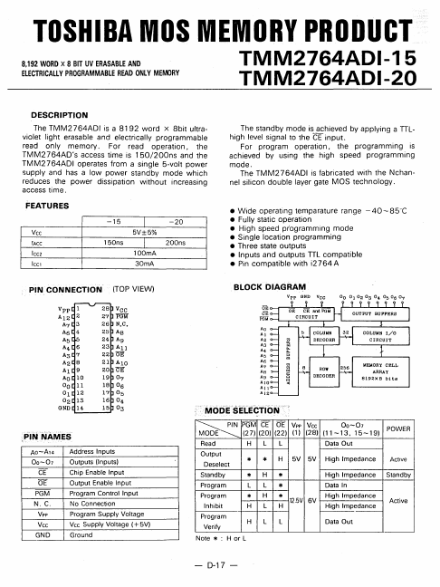TMM2764ADI-15