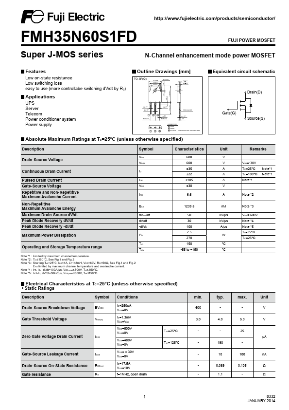 FMH35N60S1FD