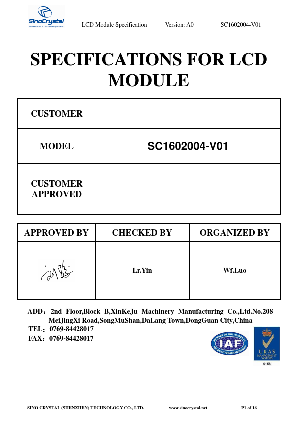 SC1602004-V01 Datasheet Preview