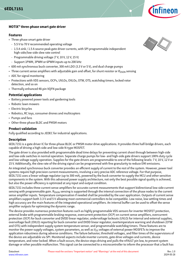 6EDL7151 Datasheet Preview
