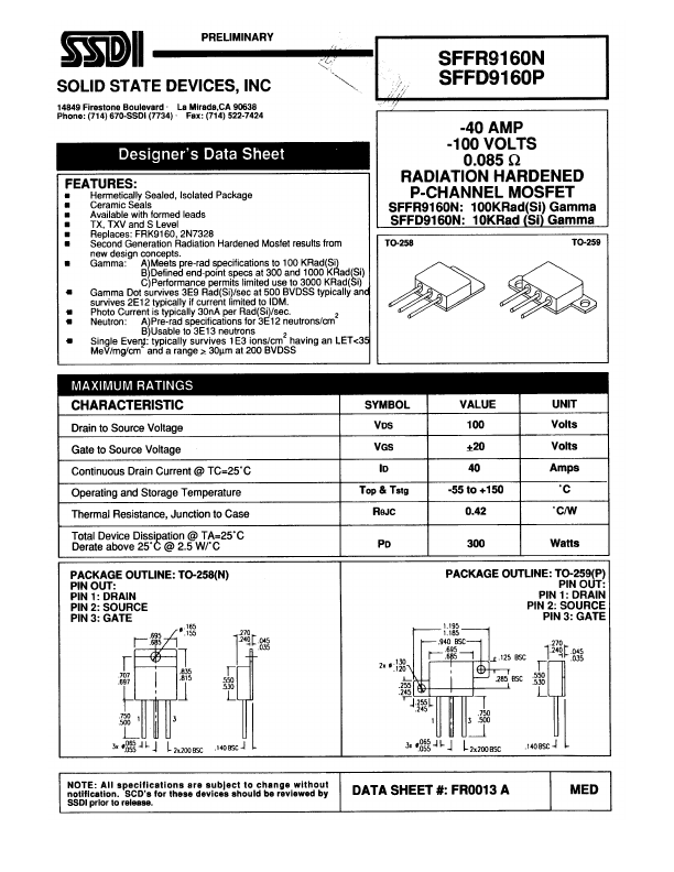 SFFR9160P