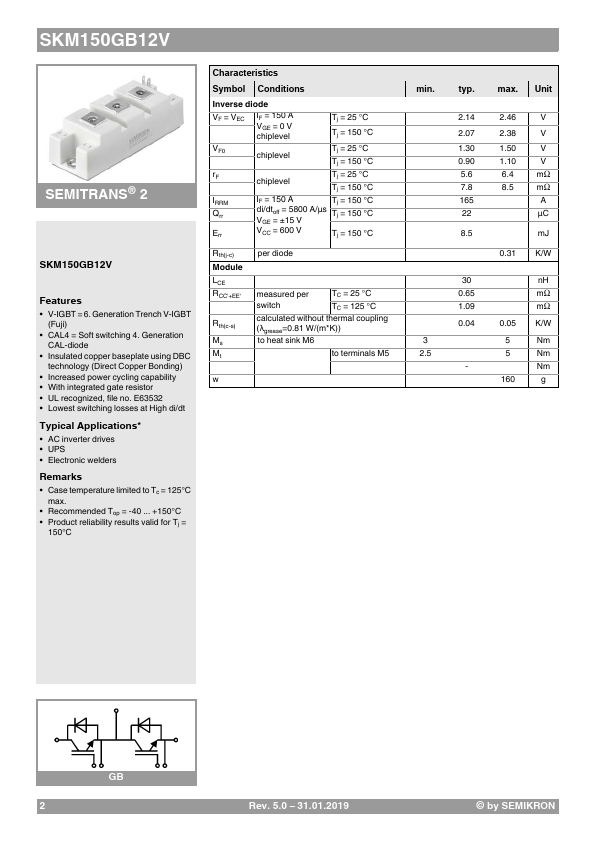 SKM150GB12V