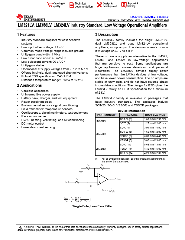 LM324LV Datasheet Preview