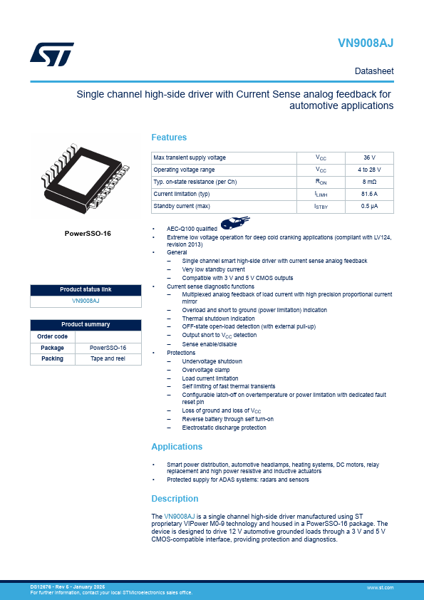 VN9008AJ Datasheet Preview