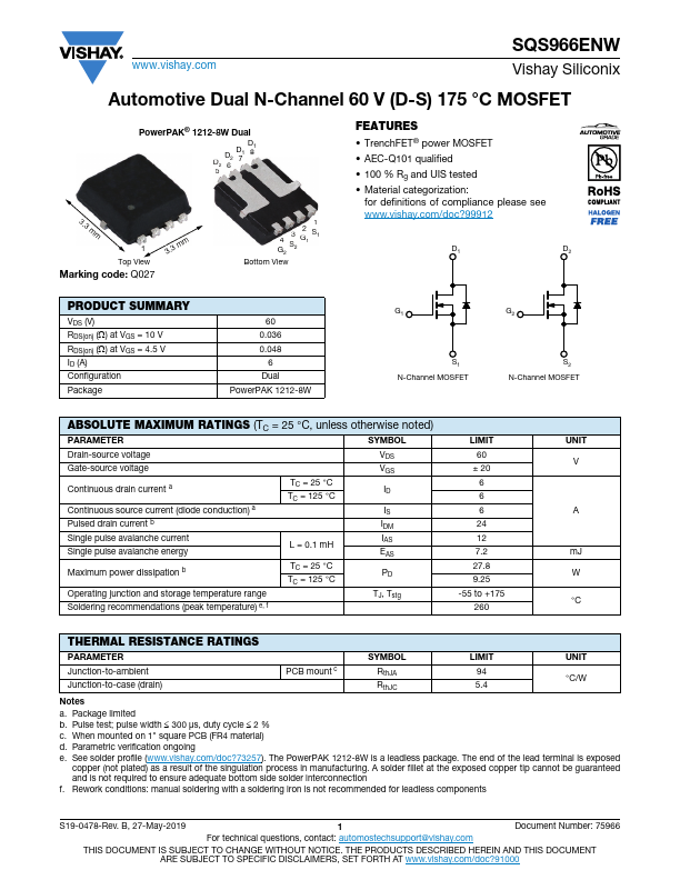 SQS966ENW Datasheet Preview