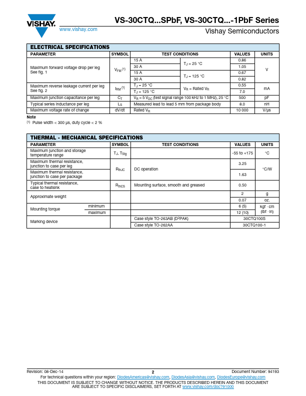 VS-30CTQ100SPbF