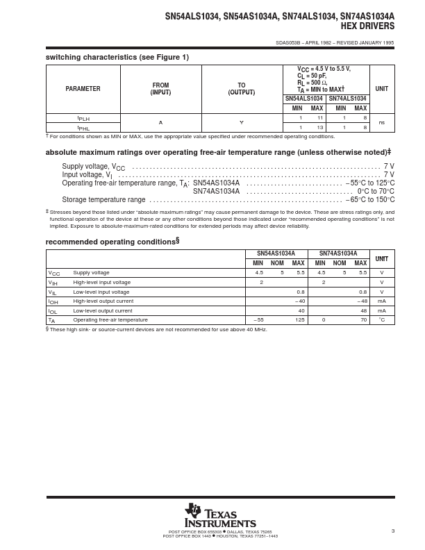 SN54AS1034A