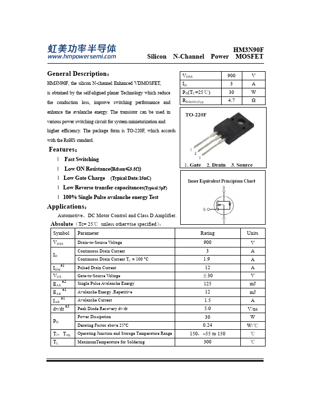 HM3N90F Datasheet Preview