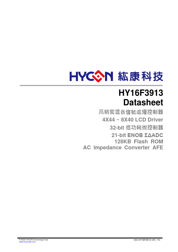 HY16F3913 Datasheet Preview