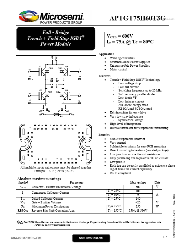 APTGT75H60T3G