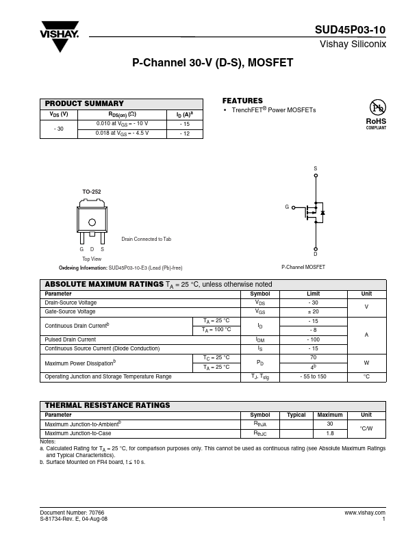 SUD45P03-10