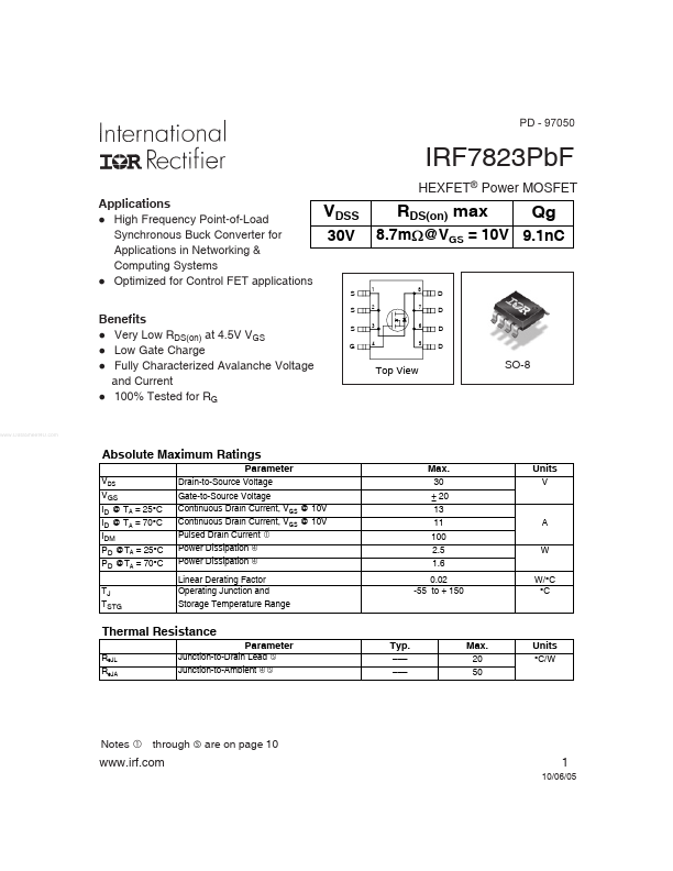 IRF7823PBF