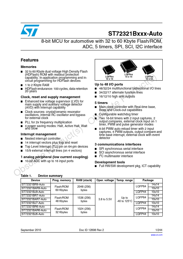 ST72321BAR9-Auto