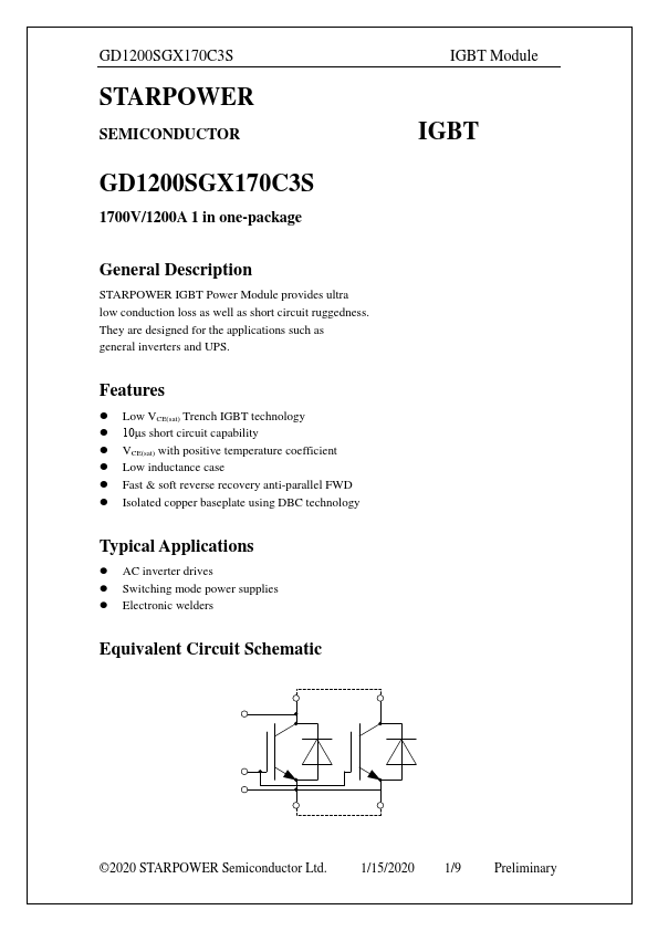 GD1200SGX170C3S Datasheet Preview